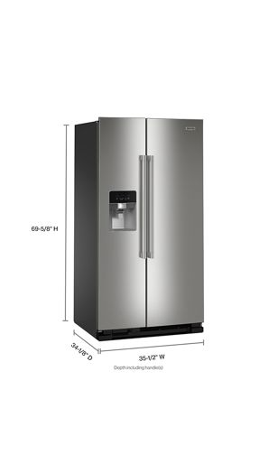36-inch Wide Side-by-Side Refrigerator - 25 cu ft.