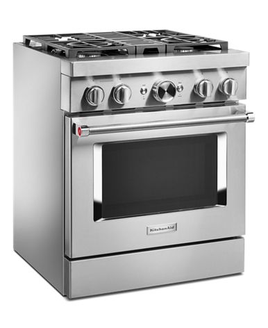 KitchenAid® 30'' Smart Commercial-Style Dual Fuel Range with 4 Burners
