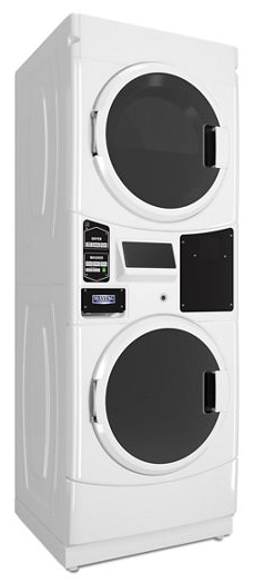 Commercial Gas Stack Washer/Dryer, Card Reader Ready or Non-Vend