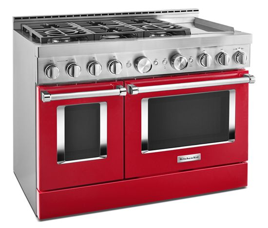 KitchenAid 48'' Smart Commercial-Style Gas Range with Griddle