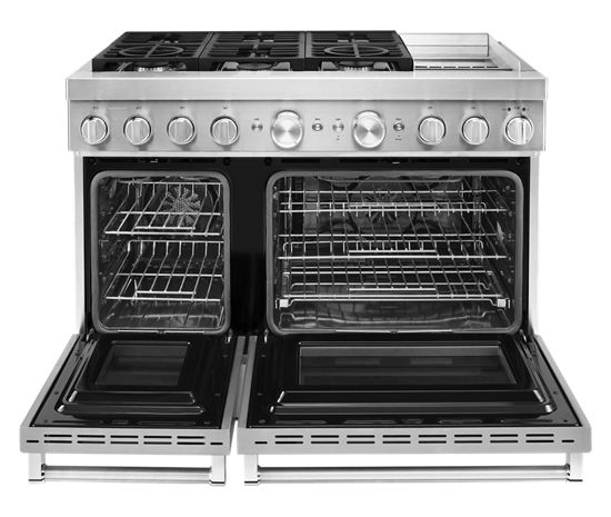 KitchenAid 48'' Smart Commercial-Style Dual Fuel Range with Griddle