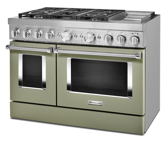 KitchenAid 48'' Smart Commercial-Style Dual Fuel Range with Griddle