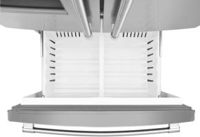 36- Inch Wide French Door Refrigerator with PowerCold® Feature - 25 Cu. Ft.