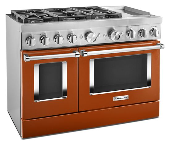 KitchenAid 48'' Smart Commercial-Style Dual Fuel Range with Griddle