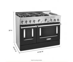 KitchenAid 48'' Smart Commercial-Style Gas Range with Griddle