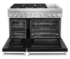 KitchenAid 48'' Smart Commercial-Style Dual Fuel Range with Griddle