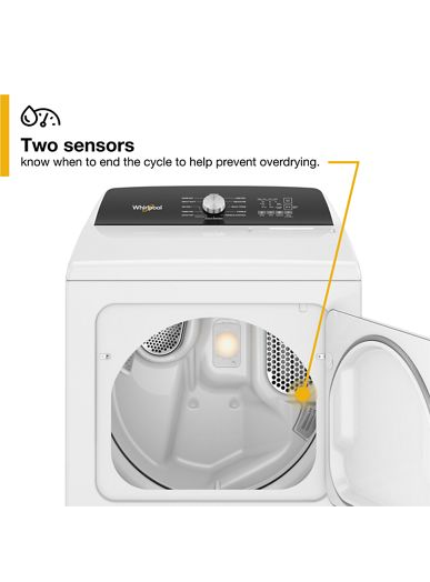 7.0 Cu. Ft. Top Load Gas Moisture Sensing Dryer with Steam