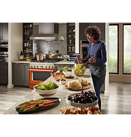 KitchenAid® 36'' Smart Commercial-Style Dual Fuel Range with 6 Burners