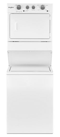 3.5 cu.ft Long Vent Gas Stacked Laundry Center 9 Wash cycles and Wrinkle Shield™