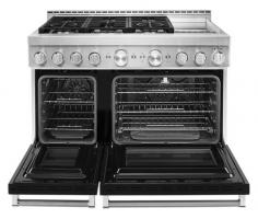 KitchenAid 48'' Smart Commercial-Style Gas Range with Griddle