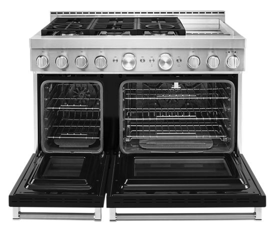 KitchenAid 48'' Smart Commercial-Style Gas Range with Griddle