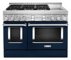 KitchenAid 48'' Smart Commercial-Style Gas Range with Griddle