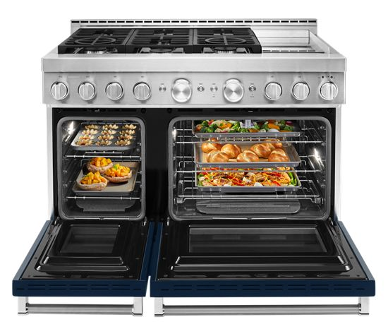 KitchenAid 48'' Smart Commercial-Style Gas Range with Griddle