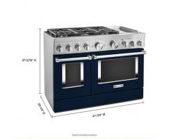 KitchenAid 48'' Smart Commercial-Style Dual Fuel Range with Griddle
