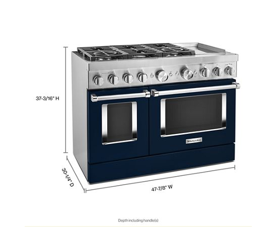 KitchenAid 48'' Smart Commercial-Style Dual Fuel Range with Griddle
