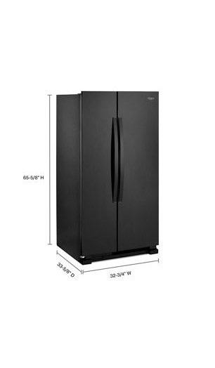33-inch Wide Side-by-Side Refrigerator - 22 cu. ft.