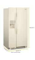 33-inch Wide Side-by-Side Refrigerator - 21 cu. ft