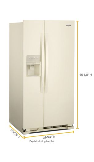 33-inch Wide Side-by-Side Refrigerator - 21 cu. ft