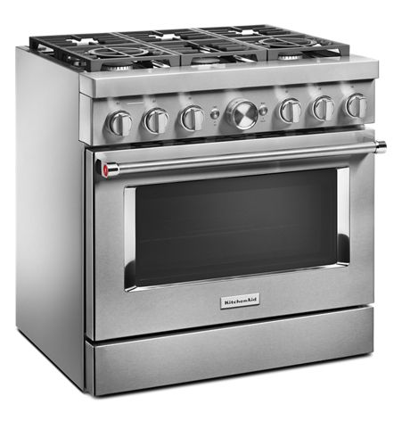 KitchenAid® 36'' Smart Commercial-Style Dual Fuel Range with 6 Burners