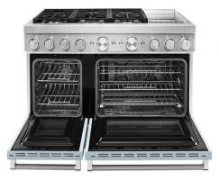 KitchenAid 48'' Smart Commercial-Style Dual Fuel Range with Griddle