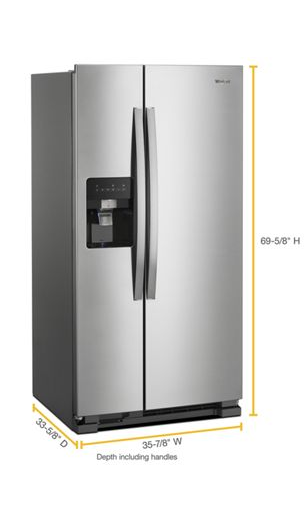 36-inch Wide Side-by-Side Refrigerator - 24 cu. ft.