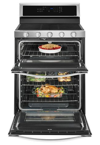 6.0 Cu. Ft. Gas Double Oven Range with EZ-2-Lift™ Hinged Grates