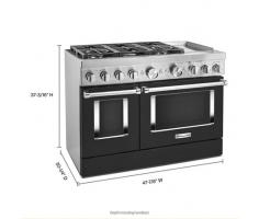 KitchenAid 48'' Smart Commercial-Style Dual Fuel Range with Griddle