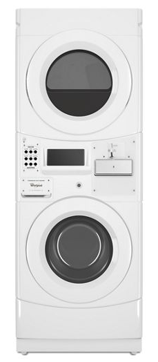 Commercial Gas Stack Washer/Dryer, Coin Equipped