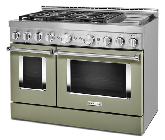 KitchenAid 48'' Smart Commercial-Style Gas Range with Griddle