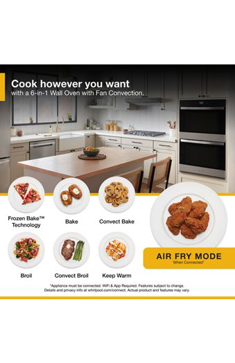 10.0 Total Cu. Ft. Double Wall Oven with Air Fry When Connected