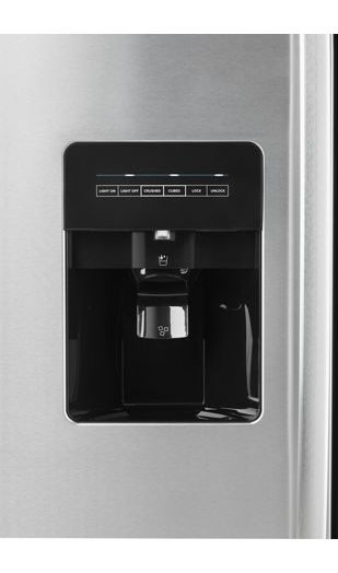 33-inch Side-by-Side Refrigerator with Dual Pad External Ice and Water Dispenser