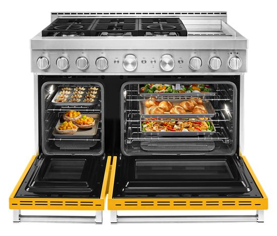 KitchenAid 48'' Smart Commercial-Style Gas Range with Griddle