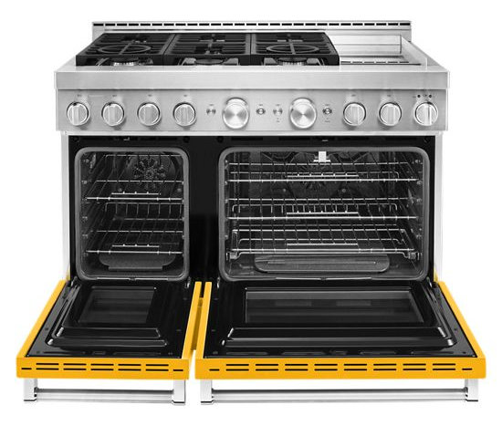 KitchenAid 48'' Smart Commercial-Style Gas Range with Griddle