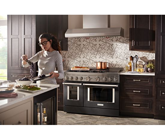 KitchenAid 48'' Smart Commercial-Style Gas Range with Griddle