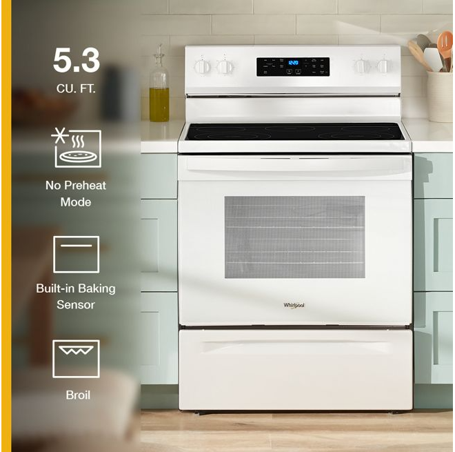 30-inch Electric Range with Steam Clean