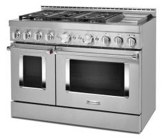 KitchenAid 48'' Smart Commercial-Style Gas Range with Griddle