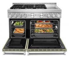 KitchenAid 48'' Smart Commercial-Style Gas Range with Griddle