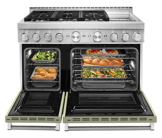 KitchenAid 48'' Smart Commercial-Style Gas Range with Griddle