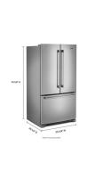 36-Inch Wide French Door Refrigerator with Water Dispenser - 25 Cu. Ft