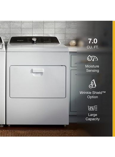 7.0 Cu. Ft. Top Load Gas Moisture Sensing Dryer