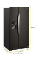 33-inch Wide Side-by-Side Refrigerator - 21 cu ft