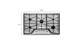 36-inch Wide Gas Cooktop with DuraGuard™ Protective Finish