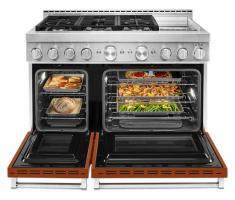 KitchenAid 48'' Smart Commercial-Style Gas Range with Griddle
