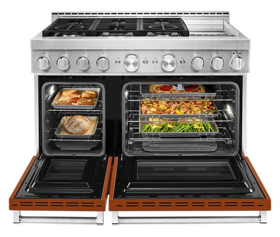 KitchenAid 48'' Smart Commercial-Style Gas Range with Griddle