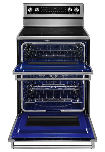 30-Inch 5 Burner Electric Double Oven Convection Range