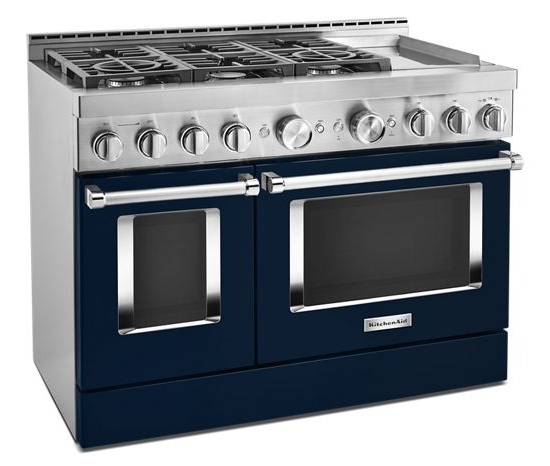 KitchenAid 48'' Smart Commercial-Style Gas Range with Griddle