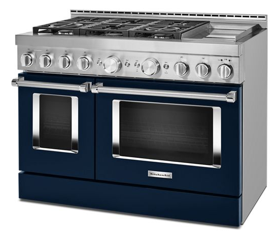 KitchenAid 48'' Smart Commercial-Style Gas Range with Griddle