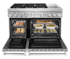 KitchenAid 48'' Smart Commercial-Style Dual Fuel Range with Griddle