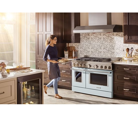 KitchenAid 48'' Smart Commercial-Style Gas Range with Griddle