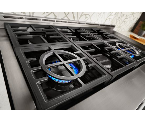 KitchenAid 48'' Smart Commercial-Style Gas Range with Griddle
